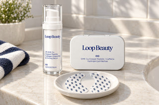 Signal Serum bottle on flowing blue gel background
