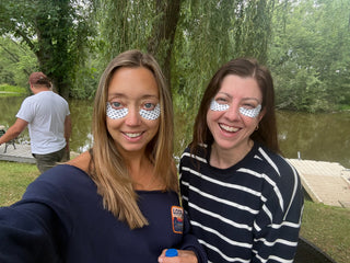 Loop community member wearing GHK-Cu Eye Patches