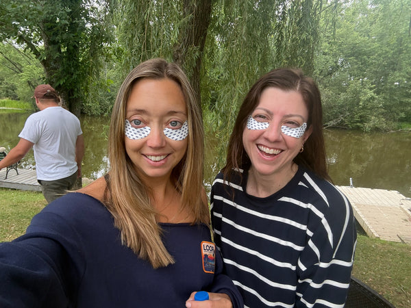 Loop community member wearing GHK-Cu Glow Eye Patches